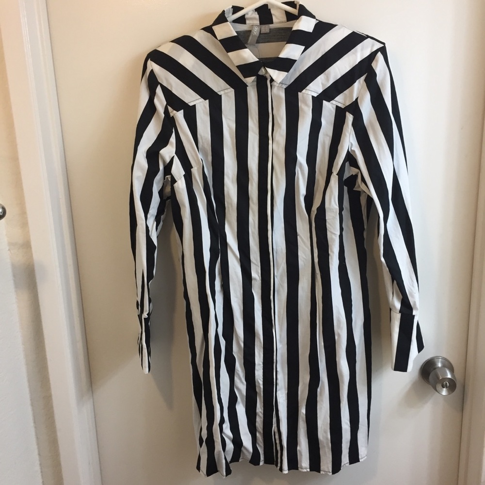 NWT 🖤 ASOS Structured Striped Shirt Dress